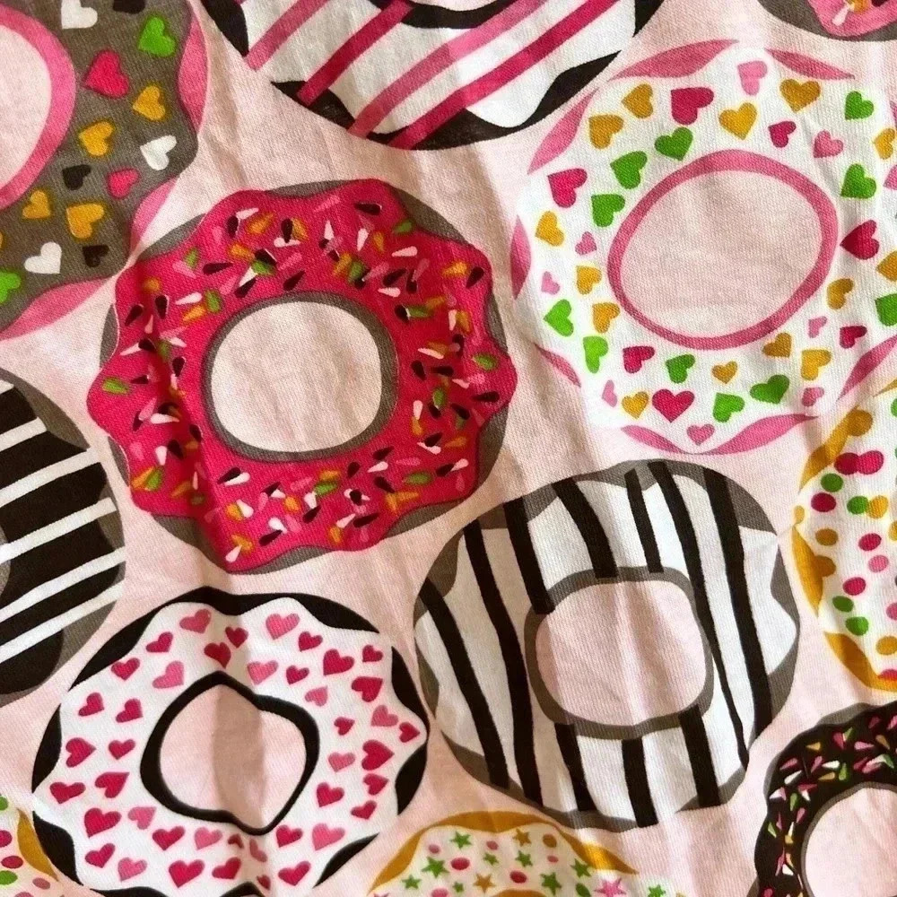 GIRLS RUFFLED ROSE “DOUGHNUTS” SHIRT SIZE 7 - Picture 3 of 11